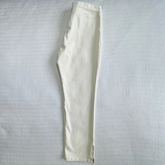 NWT Lauren Ralph Lauren Off-White Denim Slim Straight Pants/Jeans, Size 8 Petite - Picture 6 of 12